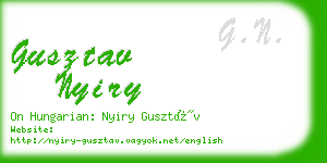 gusztav nyiry business card